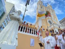 Inauguração da estátua de são João Paulo II.