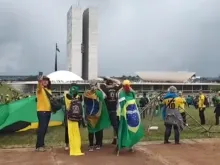 Manifestações em Brasília no dia 8 de janeiro de 2023.