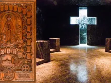 Imagem de Aparecida que será entronizada na catedral de sal (Colômbia)