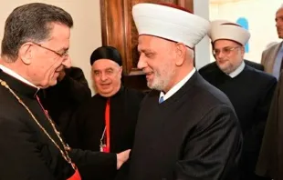 Cardeal Béchara Boutros Raï e o Mufti do Líbano, Abdel Latif Darian 