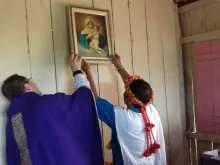 Inauguração de capela da Virgem de Schoenstatt na aldeia Guarani Kaiowa Itay