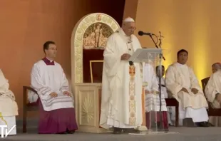 O Papa Francisco na Missa no Parque Rizal da Manila em Filipinas. Captura Youtube