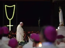 Papa Francisco em Fatima durante sua visita em 2017.