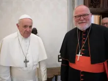 Papa Francisco com o cardeal Marx no Vaticano em 2019
