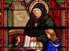 Madre Maria Rivier em vitral da casa-mãe das Irmãs da Apresentação de Maria na França