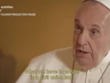 Captura do documentário "Francesco" com legendas originais.