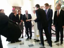 O Papa Francisco e o presidente do Parlamento Europeu