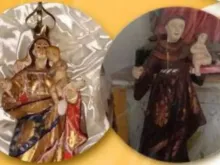 Imagens roubadas de Nossa Senhora dos Remédios e Santo Antônio de Pádua