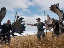 Momento das filmagens de 