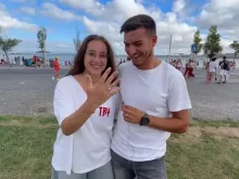Sergio e Aurora ficaram noivos na JMJ