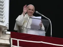 Papa Francisco saúda os peregrinos.