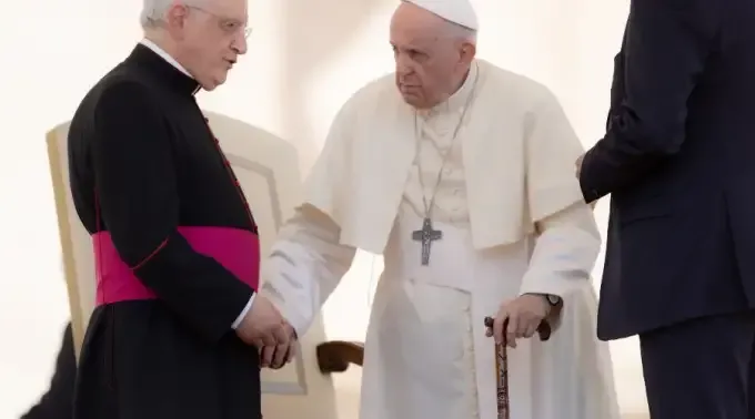 Papa Francisco troca cadeira de rodas pela bengala