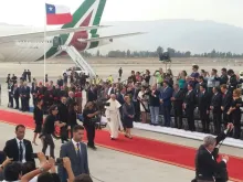 Chegada do Papa Francisco ao Chile.