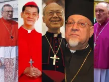 Cardeais Karl Lehmann, Jean-Baptiste Pham Minh Man, John Tong Hon, Antonios Naguib e Kazimierz Nycz