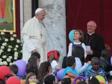 Papa Francisco no encontro com as famílias.