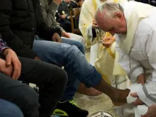 Papa Francisco na Missa de Quinta-feira Santa.