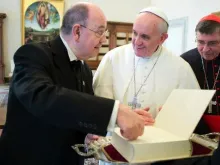 Papa Francisco junto com Nikolaus Schneider.