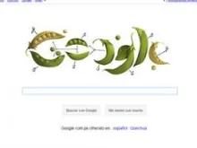 O doodle do Google homenageando o Pe. Mendel