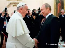 O Papa recebe Vladimir Putin no Vaticano