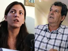 Rosa Payá e seu pai Oswaldo Payá +
