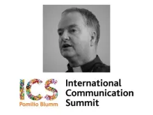 Logotipo do ICS e foto de Dom Paul Tighe: Site do International Communication Summit Roma 2013
