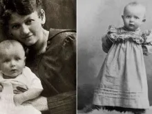 Karol Wojtyla e sua mãe.
